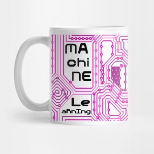 Machine Learning Computer Micro Chip Black Pink Mug